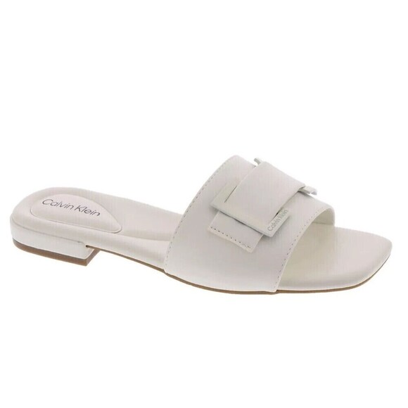 Calvin Klein Women's Tangelo Sandals Square Toe Slip On Flats Shoes size 7.5M - Picture 1 of 5